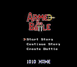 Armed for Battle (Homebrew) — Title screen
